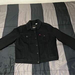 Black Levi’s Denim Sherpa Jacket